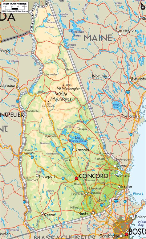 Cities In New Hampshire & Interactive Map .